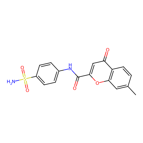 7-methyl-4-oxo-N-(4-sulfamoylphenyl)-4H-chromene-2-carboxamide structure