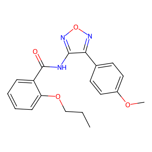 N-[4-(4-methoxyphenyl)-1,2,5-oxadiazol-3-yl]-2-propoxybenzamide structure