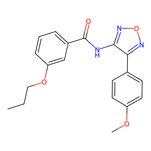 N-[4-(4-methoxyphenyl)-1,2,5-oxadiazol-3-yl]-3-propoxybenzamide structure