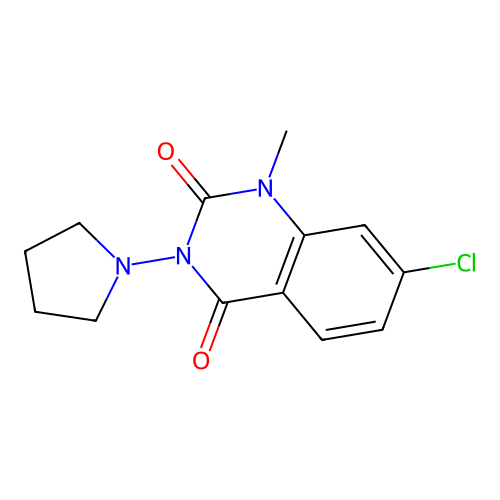 7-Chloro-1-methyl-3-(pyrrolidin-1-yl)quinazoline-2,4(1H,3H)-dione structure