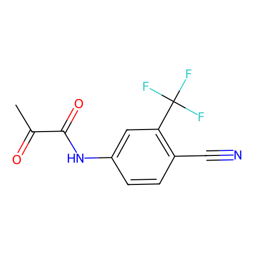N-[4-Cyano-3-(trifluoromethyl)phenyl]-2-oxopropanamide structure