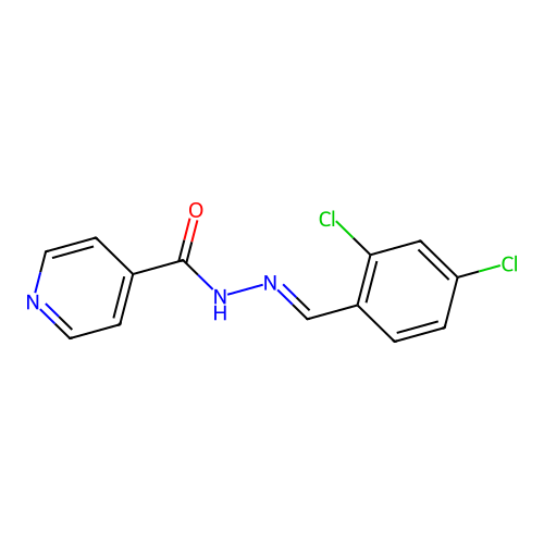 4-Pyridinecarboxylic (2,4-dichlorobenzylidene)hydrazide structure