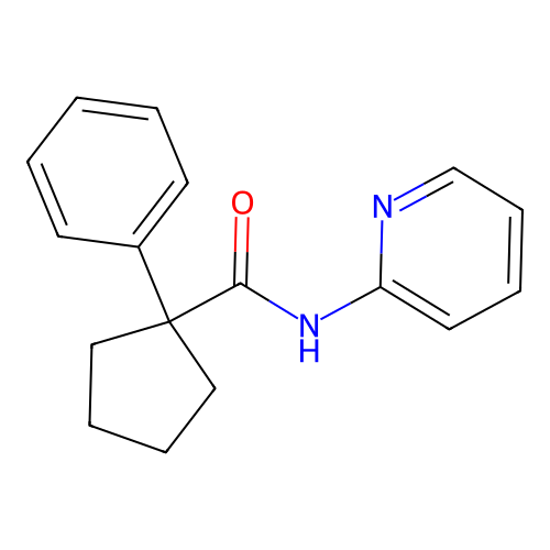 1-Phenyl-N-2-pyridinylcyclopentanecarboxamide structure