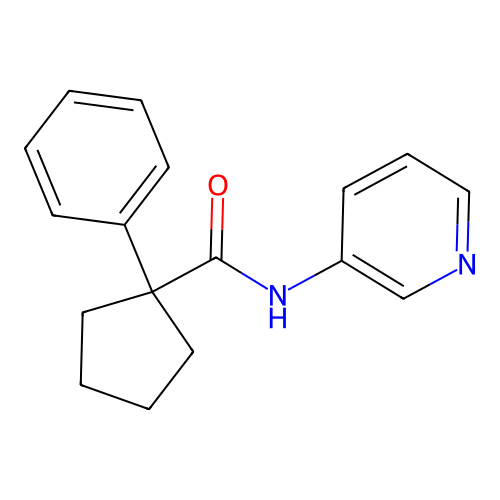 1-phenyl-N-3-pyridinylcyclopentanecarboxamide structure