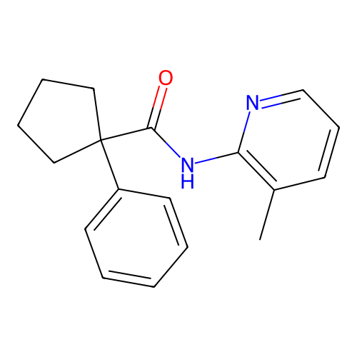 N-(3-methylpyridin-2-yl)-1-phenylcyclopentane-1-carboxamide structure