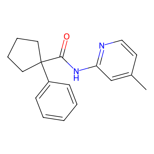 N-(4-methylpyridin-2-yl)-1-phenylcyclopentane-1-carboxamide structure