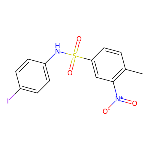 Benzenesulfonamide, N-(4-iodophenyl)-4-methyl-3-nitro- structure