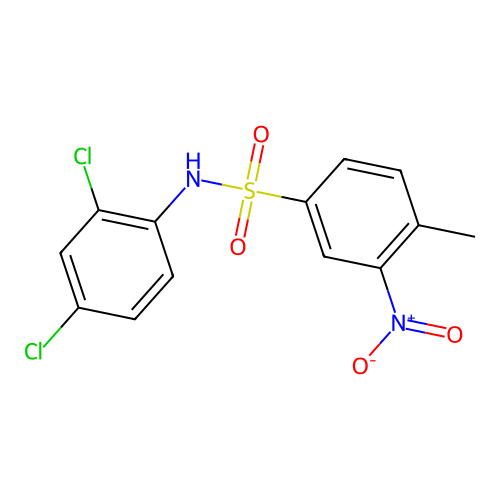 Benzenesulfonamide, N-(2,4-dichlorophenyl)-4-methyl-3-nitro- structure