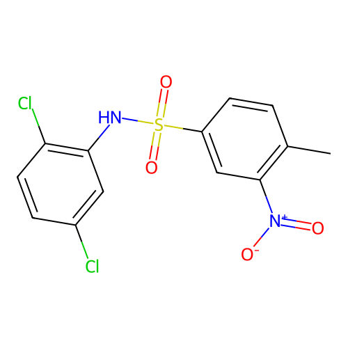 Benzenesulfonamide, N-(2,5-dichlorophenyl)-4-methyl-3-nitro- structure