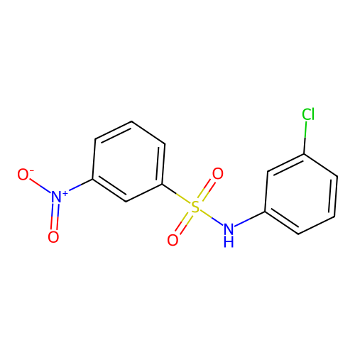 N-(3-chlorophenyl)-3-nitrobenzenesulfonamide structure