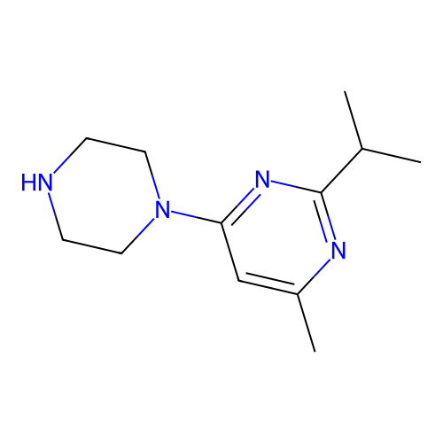 2-Isopropyl-4-methyl-6-piperazin-1-yl-pyrimidine structure
