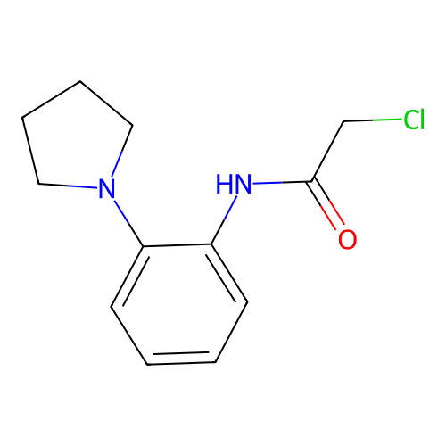 2-chloro-N-[2-(pyrrolidin-1-yl)phenyl]acetamide structure