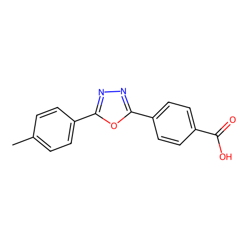 4-[5-(4-methylphenyl)-1,3,4-oxadiazol-2-yl]benzoic Acid structure