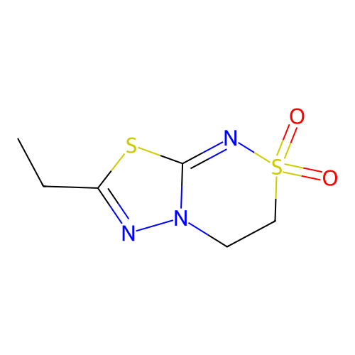 [1,3,4]Thiadiazolo[2,3-c][1,2,4]thiadiazine, 7-ethyl-3,4-dihydro-, 2,2-dioxide structure