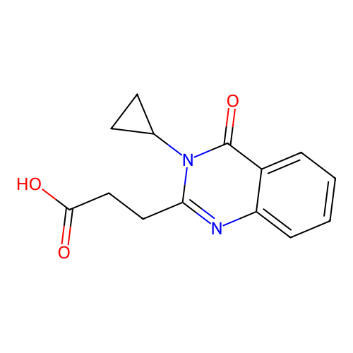 3-(3-Cyclopropyl-4-oxo-3,4-dihydroquinazolin-2-yl)propanoic acid structure