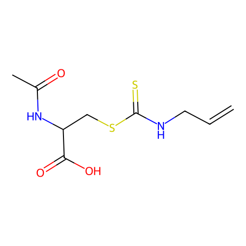 2-Acetamido-3-(prop-2-enylcarbamothioylsulfanyl)propanoic acid structure