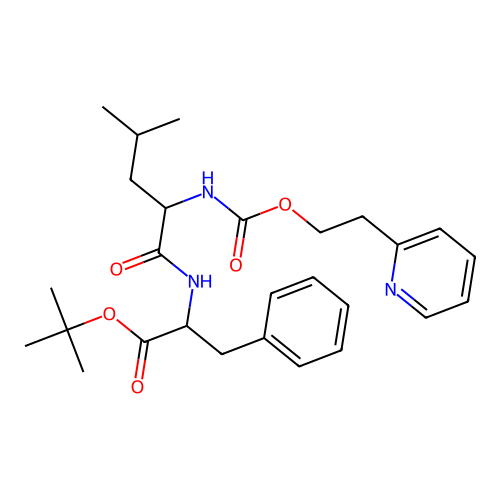 tert-Butyl N-{[2-(pyridin-2-yl)ethoxy]carbonyl}leucylphenylalaninate structure