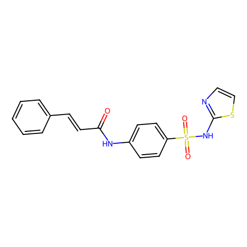 N-(4-(N-(thiazol-2-yl)sulfamoyl)phenyl)cinnamamide structure