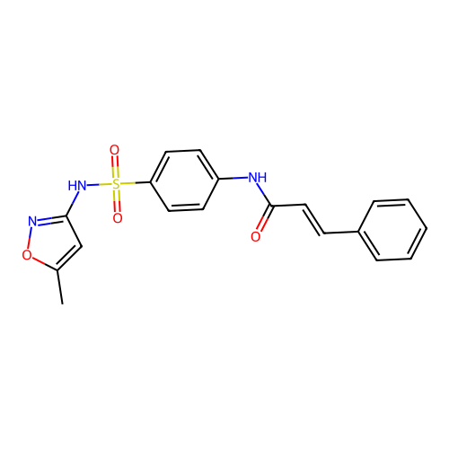 (2E)-N-{4-[(5-methyl-1,2-oxazol-3-yl)sulfamoyl]phenyl}-3-phenylprop-2-enamide structure
