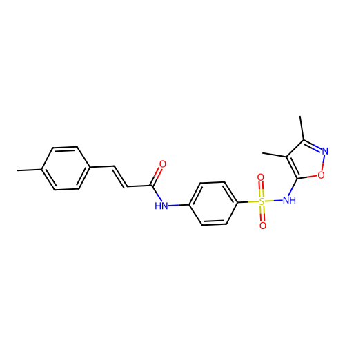 N-[4-(3,4-Dimethyl-isoxazol-5-ylsulfamoyl)-phenyl]-3-p-tolyl-acrylamide structure