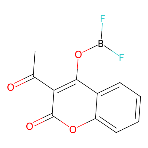3-Acetyl-2-oxo-2H-chromen-4-yl difluoridoborate structure