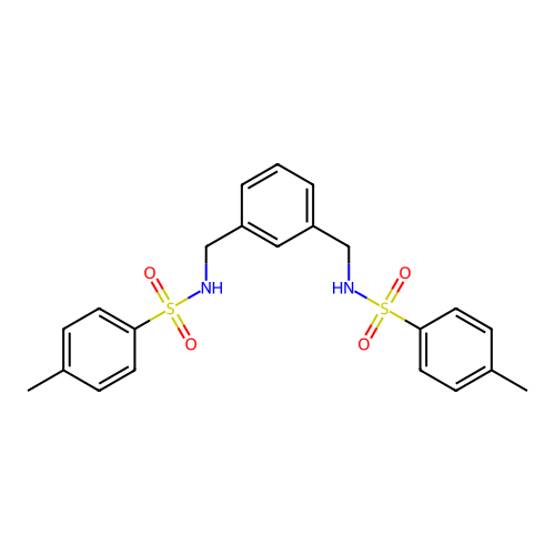 4-Methyl-N-[3-({[(4-methylphenyl)sulfonyl]amino}methyl)benzyl]benzenesulfonamide structure