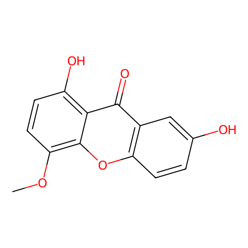 1,7-Dihydroxy-4-methoxyxanthone structure
