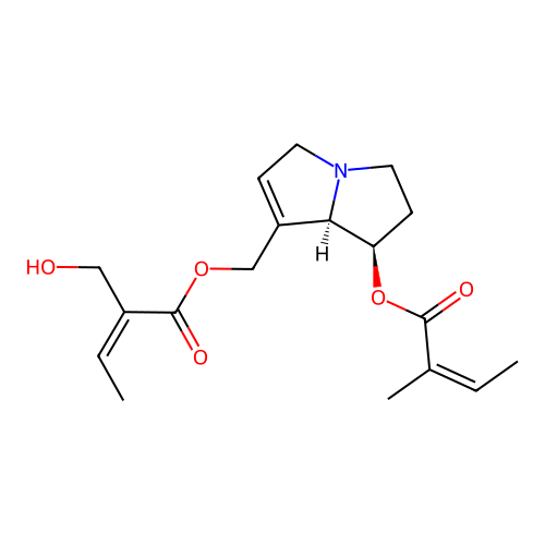 三角叶千里光碱 structure