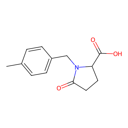 1-[(4-Methylphenyl)methyl]-5-oxopyrrolidine-2-carboxylic acid structure