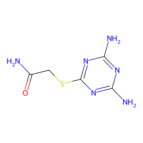 2-[(4,6-Diamino-1,3,5-triazin-2-yl)sulfanyl]acetamide structure