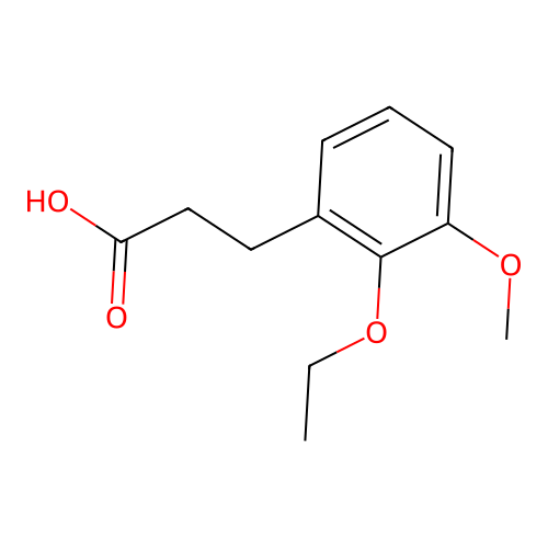 3-(2-Ethoxy-3-methoxyphenyl)propanoic acid structure