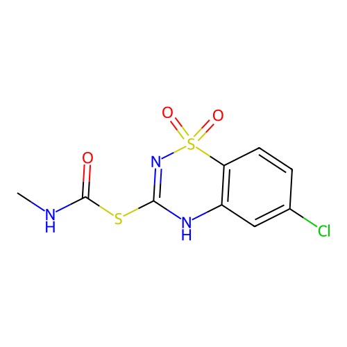S-[(6-chloro-1,1-dioxo-4H-1 structure
