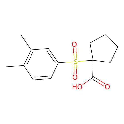 1-(3,4-Dimethyl-benzenesulfonyl)-cyclopentanecarboxylic acid structure