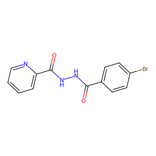 N-4-bromobenzoyl-N'-picolinoyl hydrazine structure