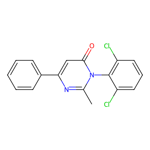 4(3H)-Pyrimidinone, 3-(2,6-dichlorophenyl)-2-methyl-6-phenyl- structure
