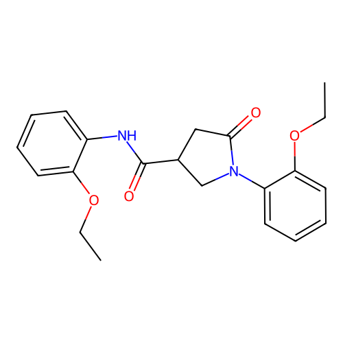 N,1-bis(2-ethoxyphenyl)-5-oxopyrrolidine-3-carboxamide structure