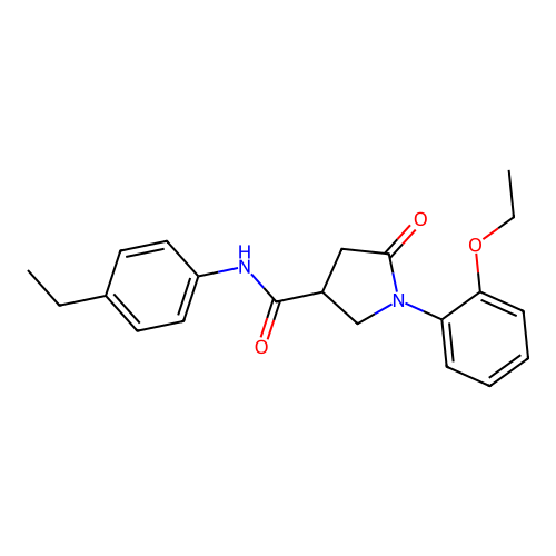 1-(2-ethoxyphenyl)-N-(4-ethylphenyl)-5-oxopyrrolidine-3-carboxamide structure