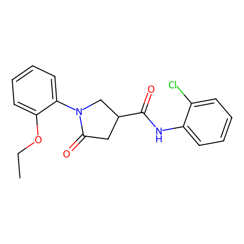 N-(2-chlorophenyl)-1-(2-ethoxyphenyl)-5-oxopyrrolidine-3-carboxamide structure
