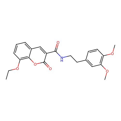 N-[2-(3,4-dimethoxyphenyl)ethyl]-8-ethoxy-2-oxo-2H-chromene-3-carboxamide structure