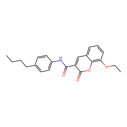N-(4-butylphenyl)-8-ethoxy-2-oxo-2H-chromene-3-carboxamide structure