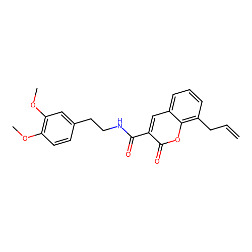 8-allyl-N-(3,4-dimethoxyphenethyl)-2-oxo-2H-chromene-3-carboxamide structure