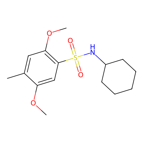 [(2,5-Dimethoxy-4-methylphenyl)sulfonyl]cyclohexylamine structure