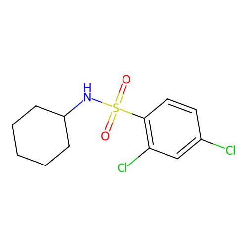 2,4-dichloro-N-cyclohexylbenzenesulfonamide structure