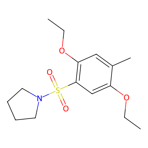 1-(2,5-Diethoxy-4-methylphenyl)sulfonylpyrrolidine structure
