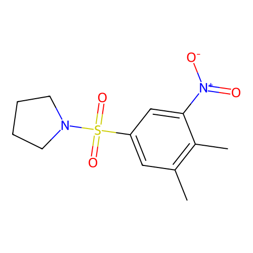 1-(3,4-Dimethyl-5-nitrobenzenesulfonyl)pyrrolidine structure