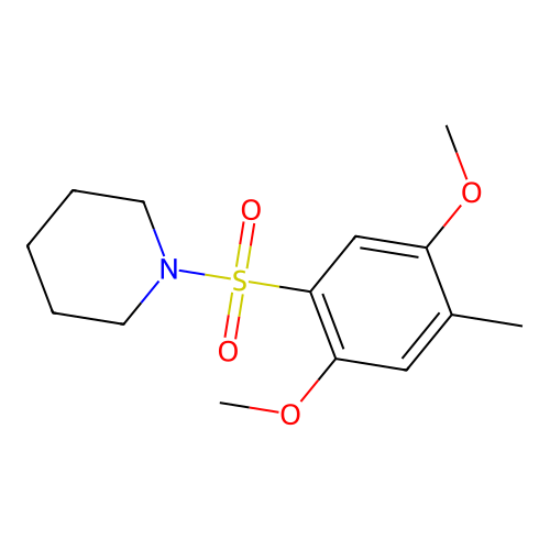 1-(2,5-Dimethoxy-4-methylphenyl)sulfonylpiperidine structure
