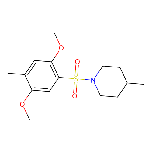 1-[(2,5-Dimethoxy-4-methylphenyl)sulfonyl]-4-methylpiperidine structure