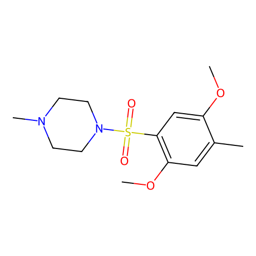 1-[(2,5-Dimethoxy-4-methylphenyl)sulfonyl]-4-methylpiperazine structure