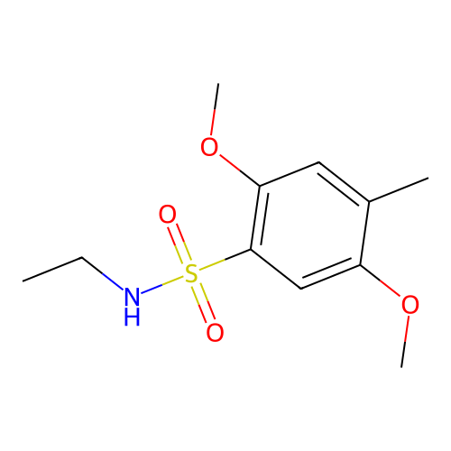 N-ethyl-2,5-dimethoxy-4-methylbenzenesulfonamide structure