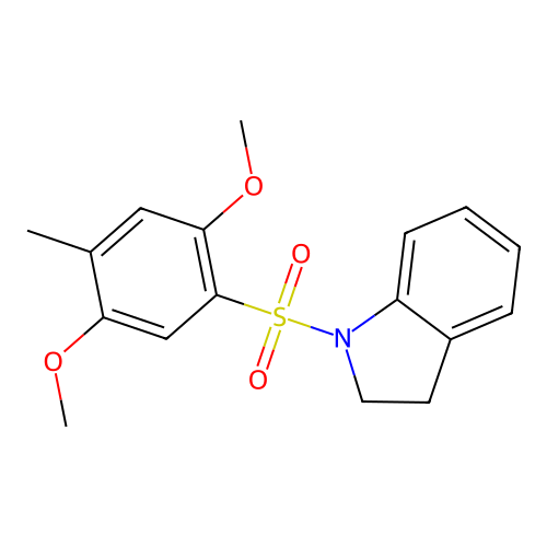 [(2,5-Dimethoxy-4-methylphenyl)sulfonyl]indoline structure